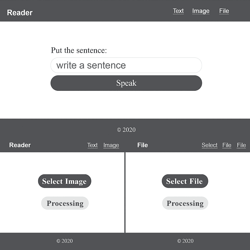 Screenshot of Reader 1.0 - Mobile view